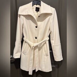 The Limited Cream Trench Coat with Belt
